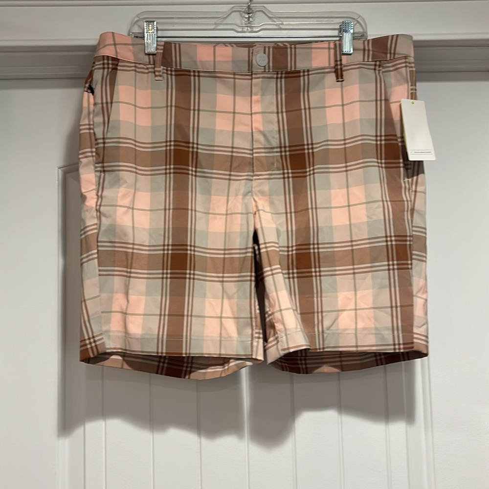 All in Motion Men's Plaid Golf Shorts - Size 38.